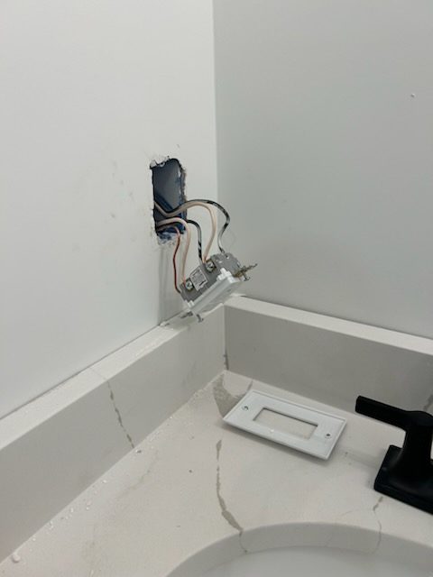 GFCI bathroom outlet wiring by Fogle & Sons Electric